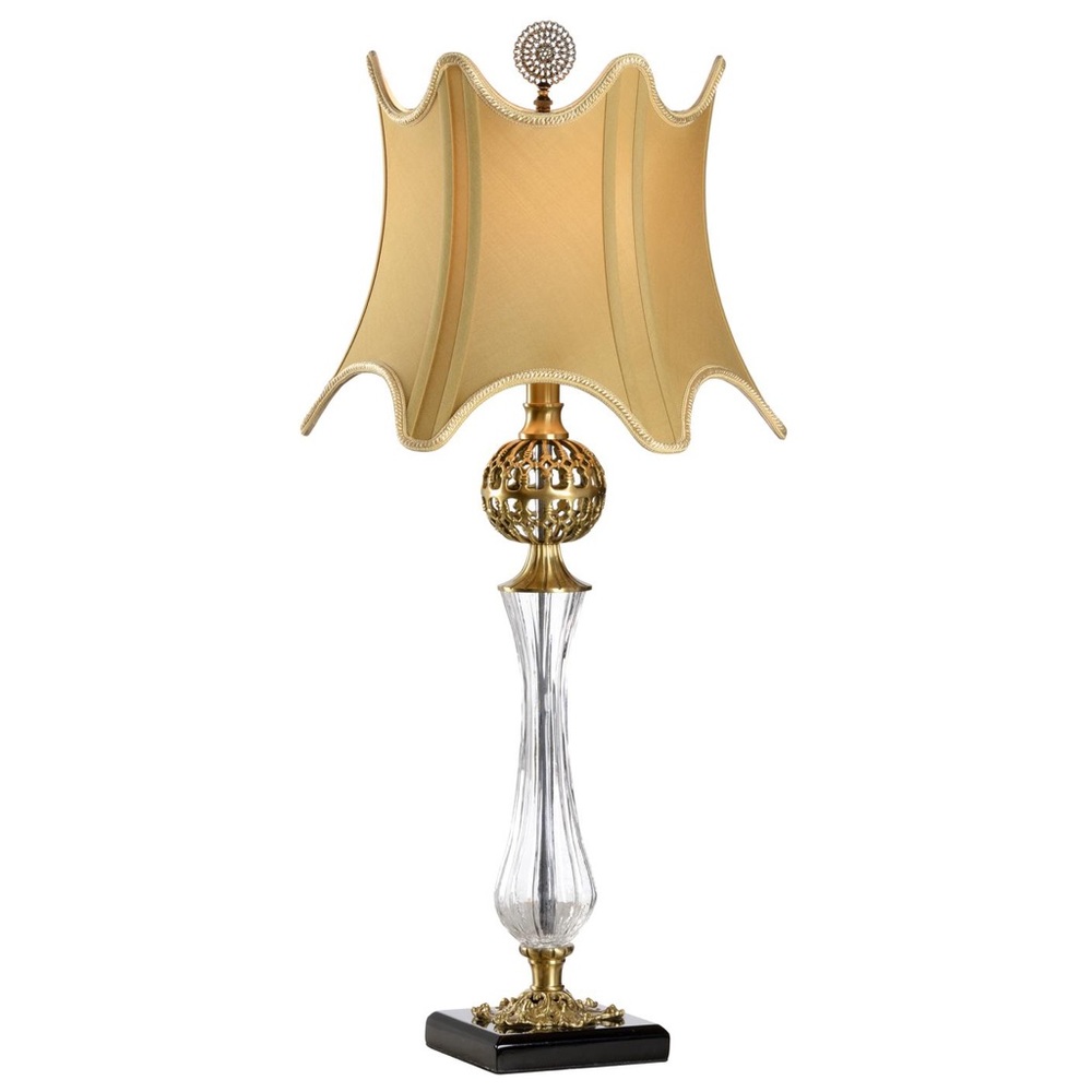 Chelsea House Daines Accent Gold Clear Table Lamp/Opulent Golden Glow Table Lamp